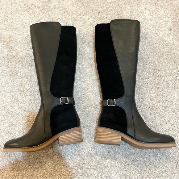 NWT Lucky Brand Timinii Leather Knee High Round Toe Riding Boots - Picture 7 of 16